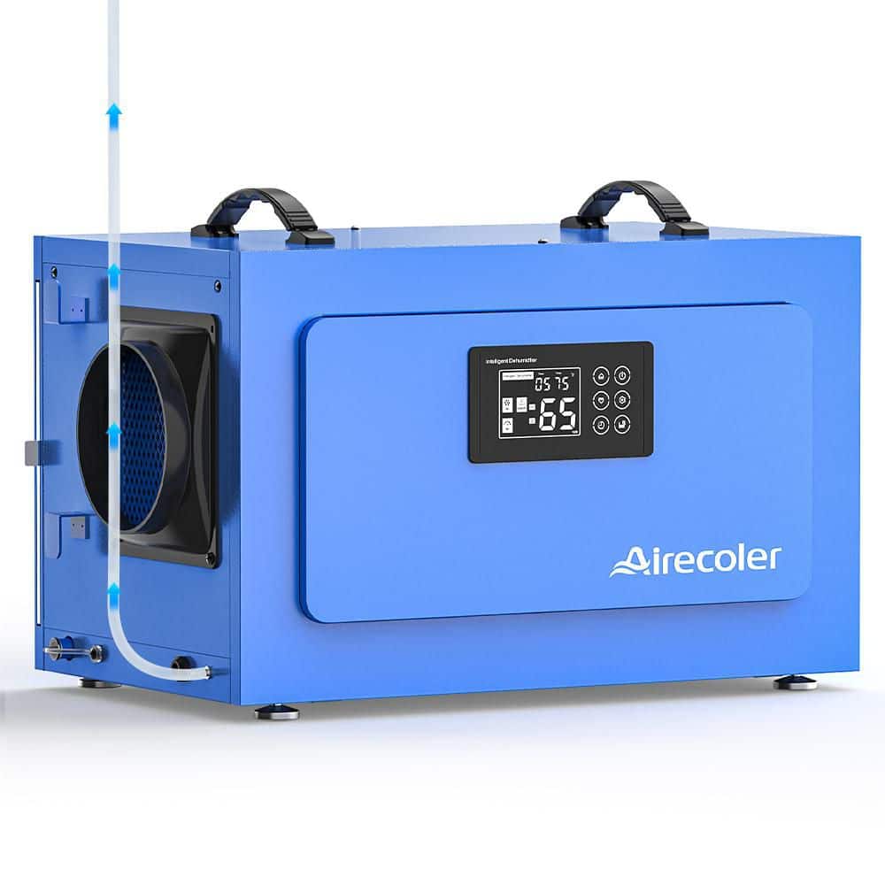 170 pt. 7,500 sq. ft. Bucketless Commercial Dehumidifier with Pump and Drain Hose in Blue for Crawl Space Large Basement price history on PriceWatchPro