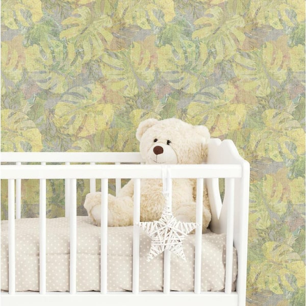 Yellow and Green Jungle Leaf Canopy Peel and Stick Wallpaper (Covers 28.29 sq. ft.)