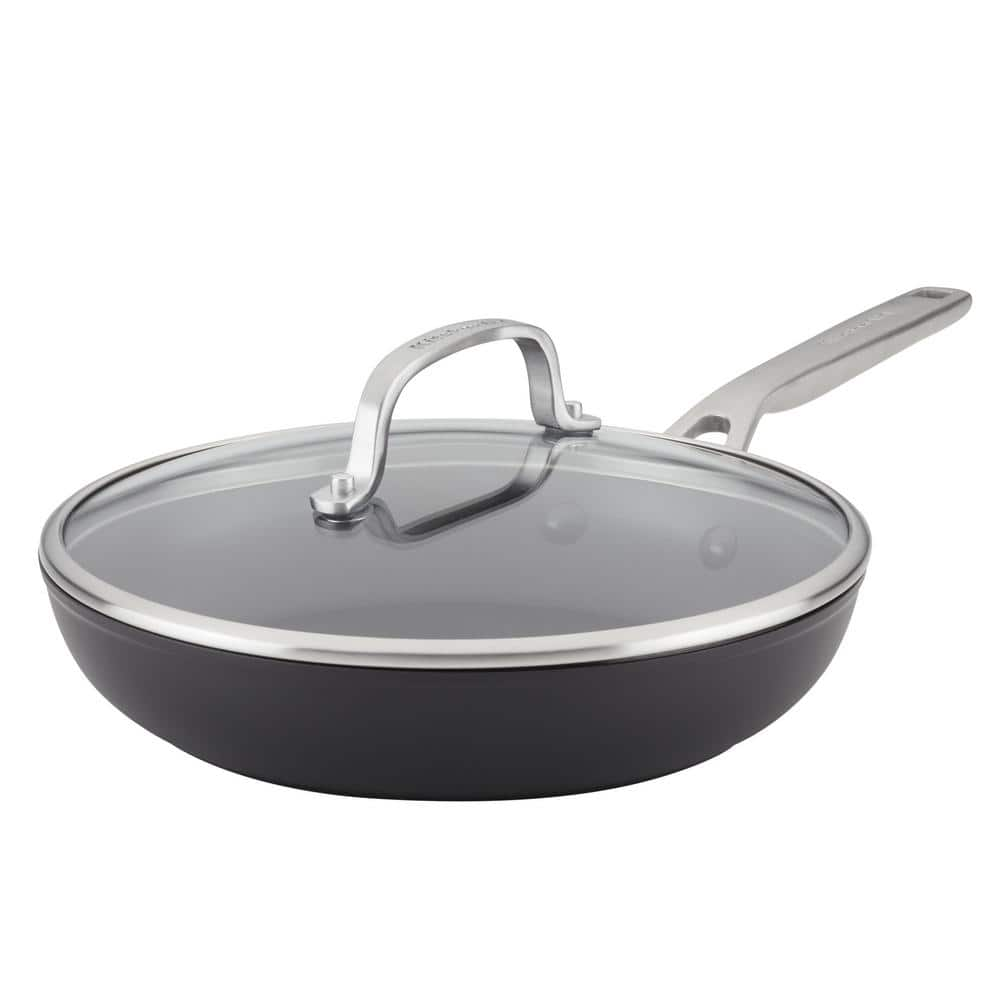 KitchenAid 10 in. Hard Anodized Aluminum Nonstick Frying Pan with Lid ...