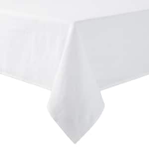 Honeycomb Modern Farmhouse 84 in. W x 60 in. L White Cotton Blend Tablecloth