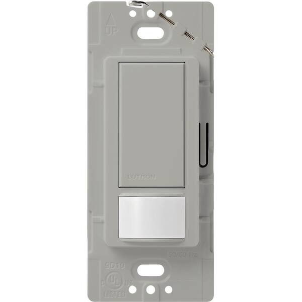 Lutron VacancyOnly Motion Sensor Switch, 2A, SinglePole, No Neutral Required, Gray MSVPS2GR