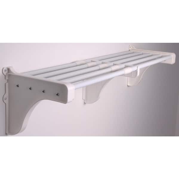 EZ Shelf 18 ft. Steel Closet Organizer Kit with 3-Expandable Shelf and Rod  Units in White with 2 End Brackets EZS-K-SCRW72-3-2 - The Home Depot