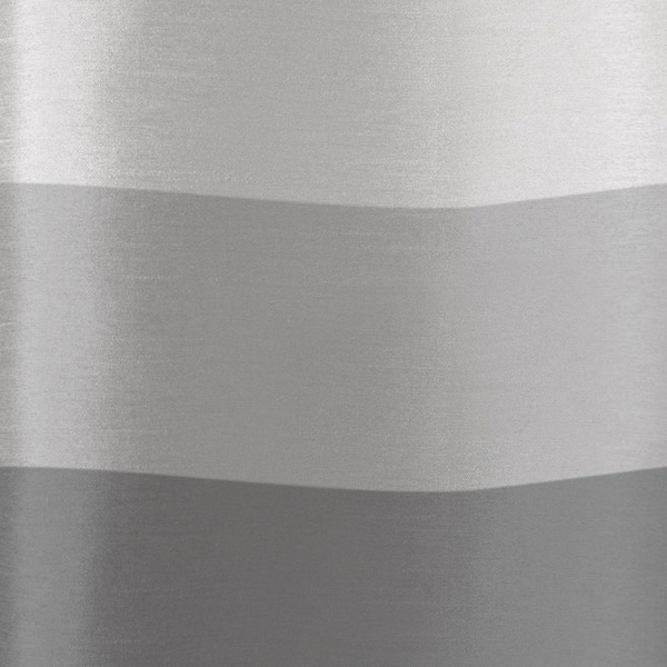 Chateau Black Pearl Stripe Light Filtering Grommet Top Curtain, 54 in. W x 108 in. L (Set of 2)