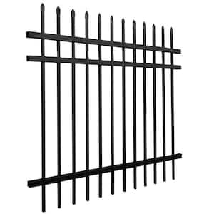 8 ft. x 6 ft. 8-Panel Steel Fence Kit-Straight Top Style Each