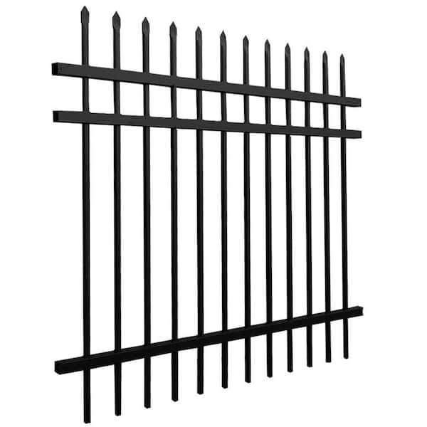 ALEKO 8 ft. x 6 ft. 8-Panel Steel Fence Kit-Straight Top Style Each