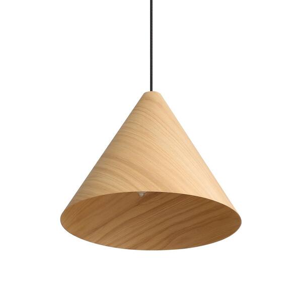 Golden Lighting - Conique 19.625 in. 3 Light Dark Walnut Pendant Light with Dark Walnut Shade