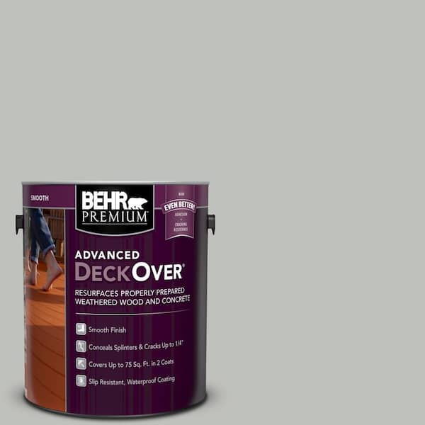 BEHR Premium Advanced DeckOver 1 gal. #SC-365 Cape Cod Gray Smooth Solid Color Exterior Wood and Concrete Coating