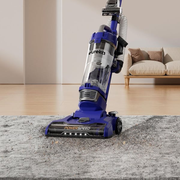 PowerSpeed Turbo Spotlight Corded Bagless Upright Vacuum Multi-Surface Cleaner w/ Pet Tool & LED Lights in Blue