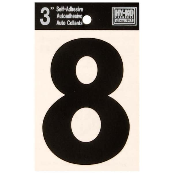 HY-KO 3 in. Vinyl Number 8