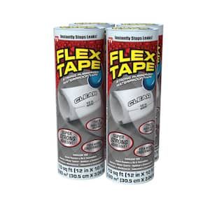 FLEX SEAL FAMILY OF PRODUCTS Flex Tape Clear 4 in. x 5 ft. Strong  Rubberized Waterproof Tape TFSCLRR0405 - The Home Depot