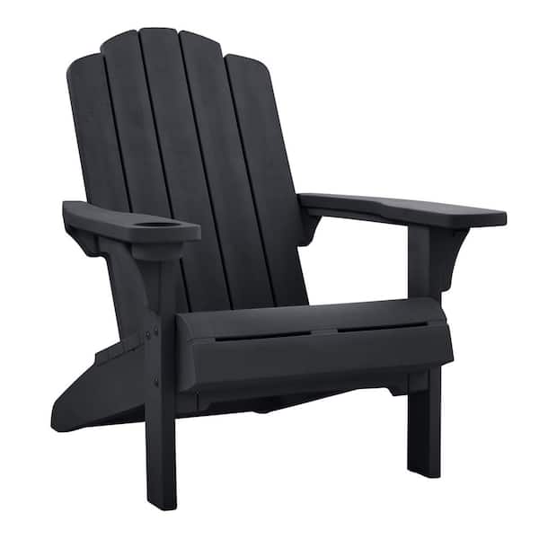Keter Kiawah Resin Plastic Graphite Adirondack Chair 263606 - The