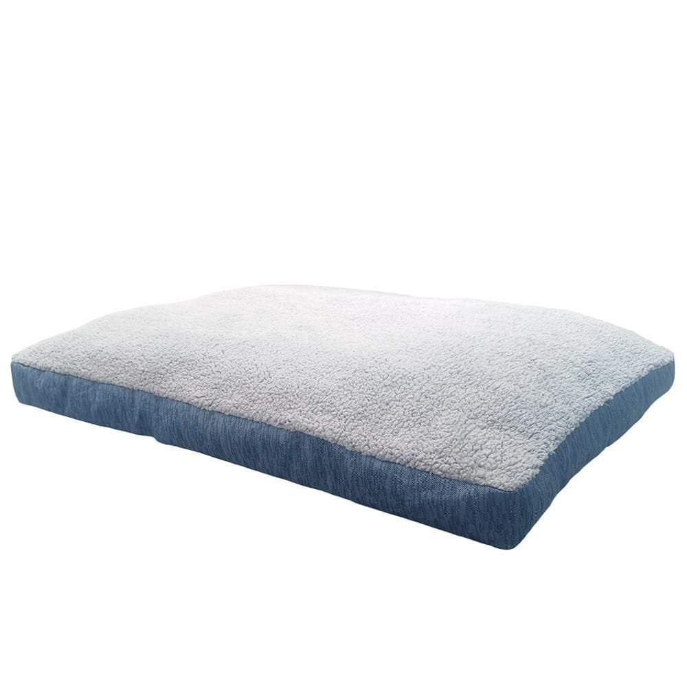 Jacquard Gusset Large 40 in. x 30 in. Blue Dog Bed