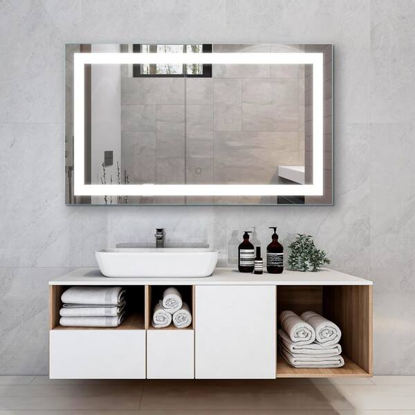 Up Bathroom Vanity Mirror, Frameless Bathroom Mirrors 43
