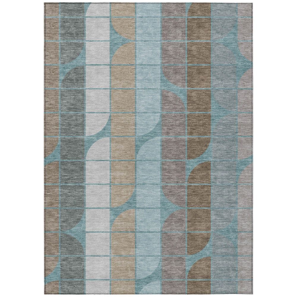Chantille Machine Washable Indoor/Outdoor Abstract ACN2418 Teal 9 ft. x 12 ft. Area Rug price history on PriceWatchPro