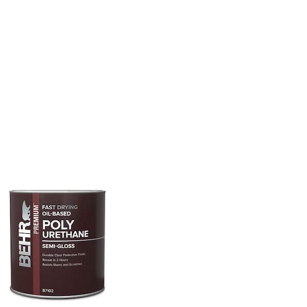 BEHR PREMIUM 1 qt. Semi-Gloss Clear Fast Drying Oil-Based Interior Polyurethane