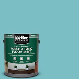 1 gal. #M460-4 Pure Turquoise Low-Lustre Enamel Interior/Exterior Porch and Patio Floor Paint