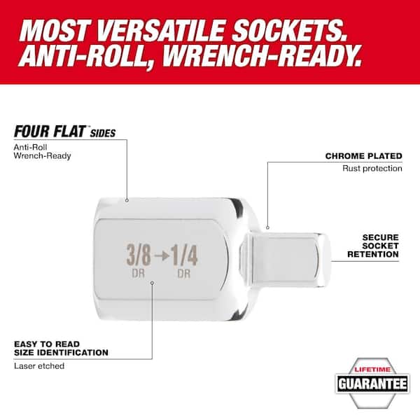 3/8" Drive 3/8"F X 1/2"M Adapter