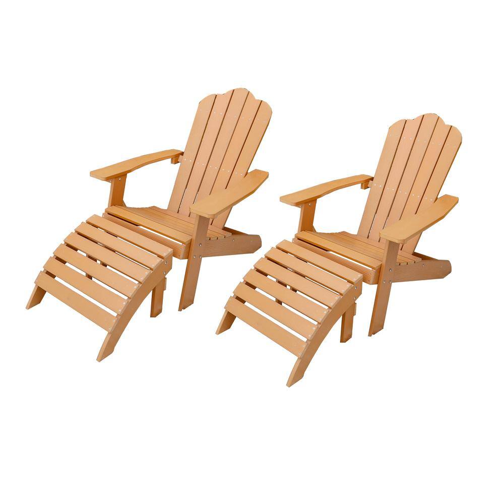 salahuddin solid wood adirondack chair with ottoman