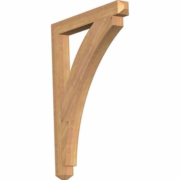 Ekena Millwork 3.5 in. x 44 in. x 32 in. Western Red Cedar Thorton Craftsman Smooth Bracket