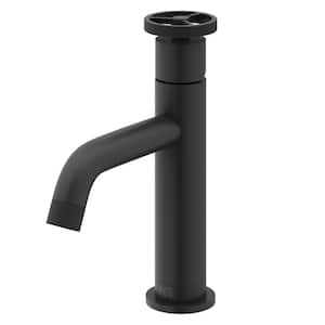 Cass Single Handle Single-Hole Bathroom Faucet in Matte Black