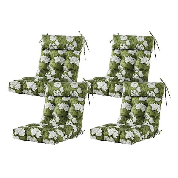 ARTPLAN Seat/Back Outdoor Chair Cushion Patio Cushion Tie Tufted Replacement for Patio Furniture 20 in. x20 in. x4 in.