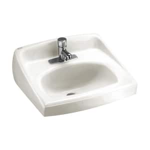 Lucerne Wall-Mount Bathroom Vessel Sink in White