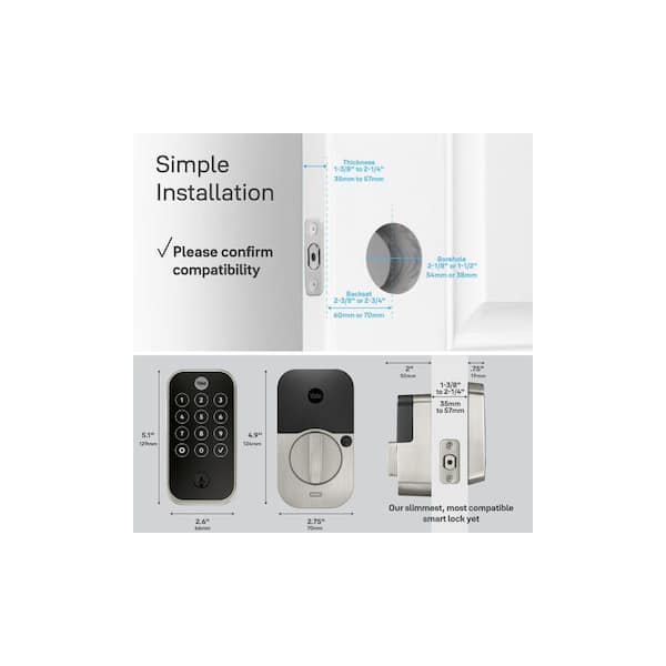 Yale Assure 2 Smart Lock Keyed Wi Fi Single Cylinder Deadbolt Yale Assure 2 Smart Lock Keyed Wi Fi Single Cylinder Deadbolt