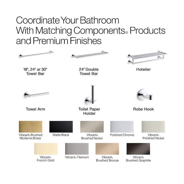KOHLER Wall-Mount Vertical Toilet Paper Holder in Polished Chrome