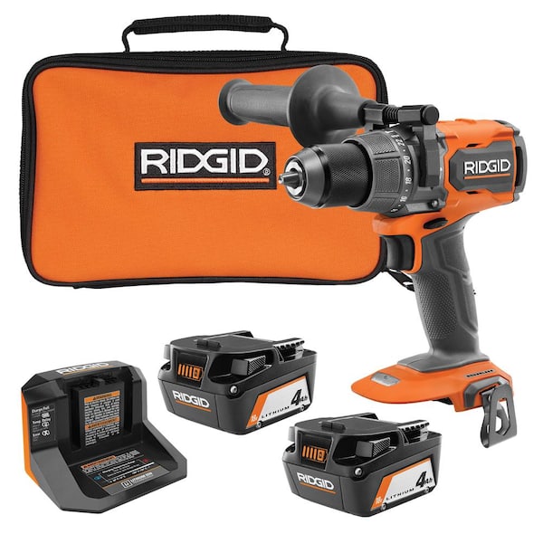 18V Brushless Cordless 1/2 in. High Torque Hammer Drill/Driver with (2) 4.0 Ah Batteries, Charger, and Bag