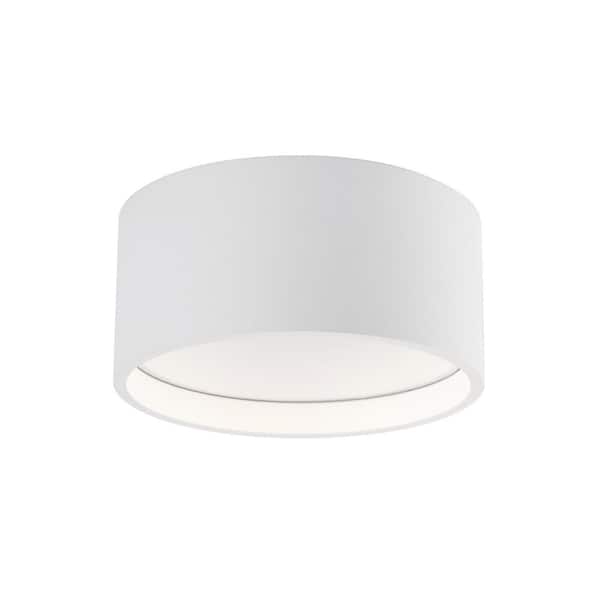 Lucci 5 in. 1 Light 15-Watt White Integrated LED Flush Mount