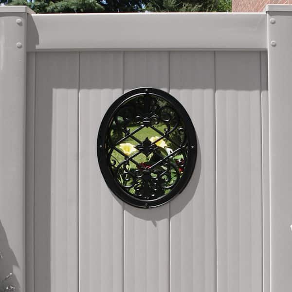 13 in. x 17 in. Oval Black Cast Aluminum Fence and Gate Insert (12-Pack)