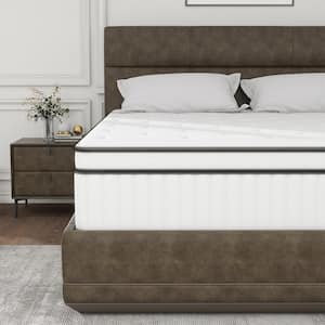 Queen Medium Firm Cool Gel Memory Foam Hybrid Mattress 14 in. Bed-in-a-Box Mattress with Pocketed Coils