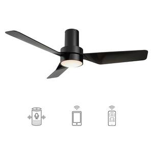 Barnet 44 in. Integrated LED Indoor/Outdoor Black Smart Ceiling Fan with Light and Remote, Works with Alexa/Google Home