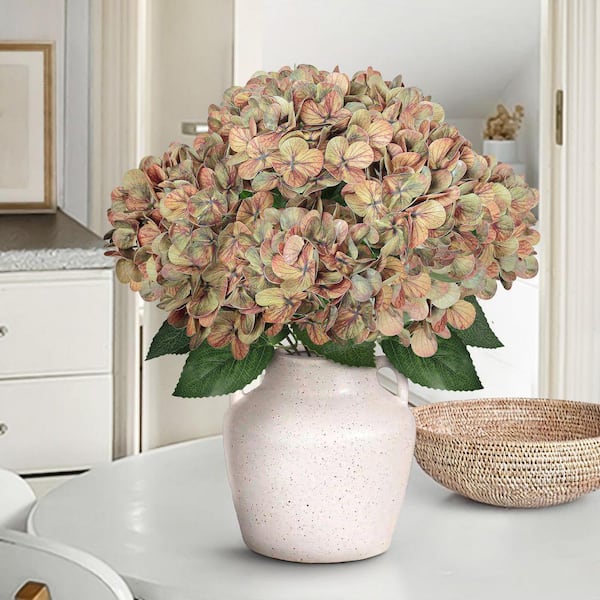 LIVING LUXURY 18 in. Dusty Cafe Brown Natural Touch Artificial