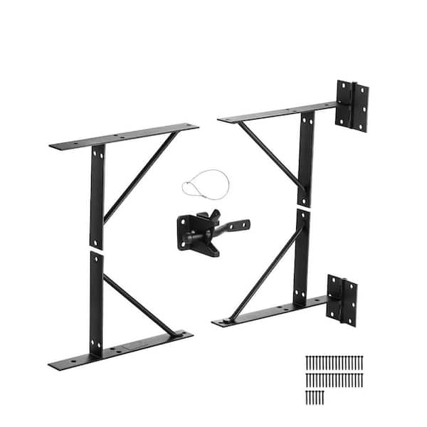 Gate Corner Brace Bracket, Anti Sag Gate Frame Hardware Kit, Gate Frame Brace Bracket with Latch Lock, Latch Lock Rope