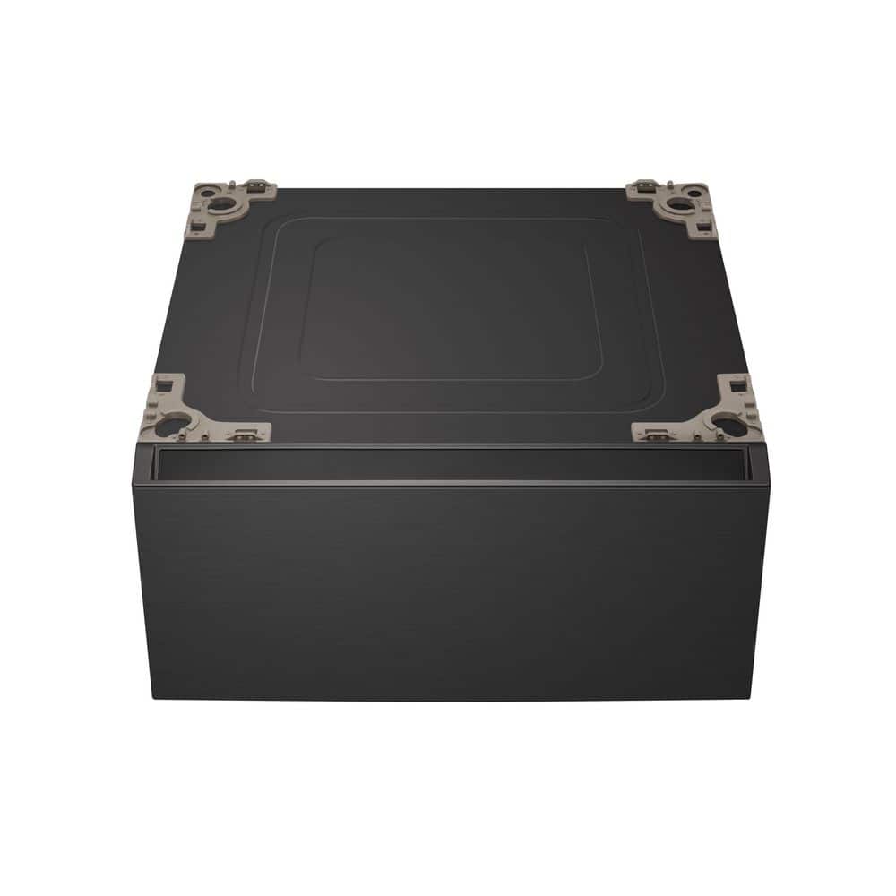 LG 29 in. Laundry Pedestal in Brushed Black Steel with Storage