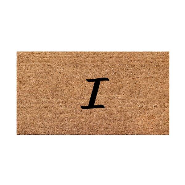 First Impressions A1HC First Impression Plain 18 in. x 30 in. Coir Monogrammed I Door Mat