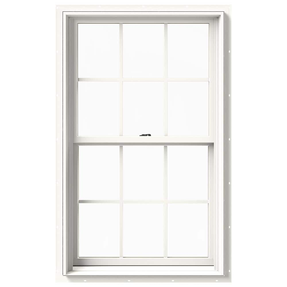 JELD-WEN 29.375 in. x 48 in. W-2500 Series White Painted Clad Wood ...