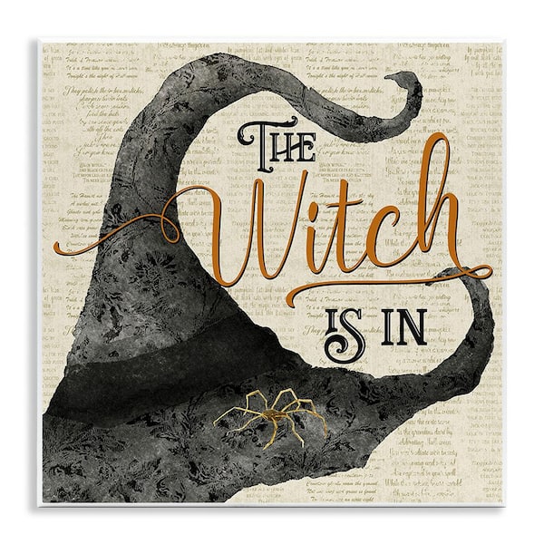 Stupell Industries Vintage Witch Hat Phrase by Deane Beesley 1-Piece Unframed Graphic Print Typography Poster Art Print 12 in. x 12 in.