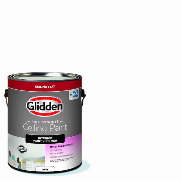 Glidden Premium Ceiling 1 Gal Bright, Bright White Ceiling Paint Home Depot