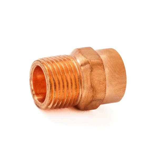 Everbilt 1/2 in. Copper Pressure Cup X MPT Adapter Fitting Pro