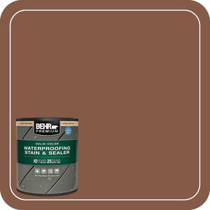 BEHR PREMIUM 1 qt. #N150-6 Coffee Beans Solid Color Waterproofing