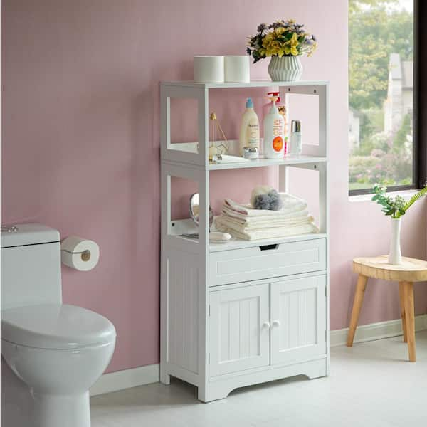 Baxton Studio Bauer 4-Drawer Bathroom Storage Cabinet in White