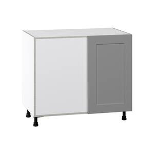 J COLLECTION Bristol Painted Slate Gray Shaker Assembled Wall Diagonal ...