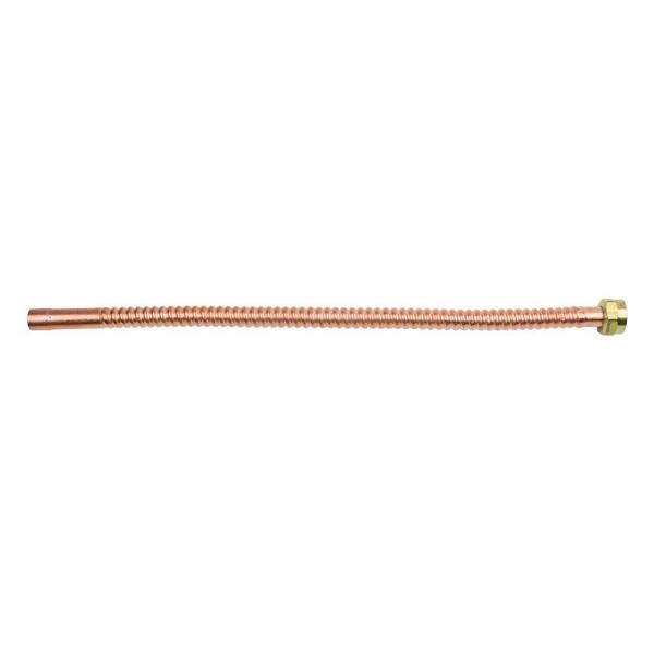 BrassCraft 2 in. FIP x 3/4 in. Nominal Male/ Female Sweat x 24 in. Copper Water Heater Connector (7/8 in. O.D.)