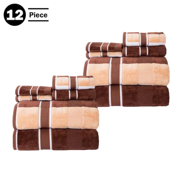 Hastings Home 327710SYF 6-Piece Cotton Deluxe Plush Bath Towel Set, CH