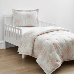 Company Kids Flower Burst Pink Multi Organic Cotton Percale Toddler Comforter Set