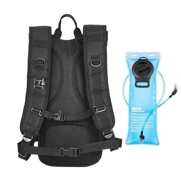 Hydration Backpack, Water Backpack with 3 L TPU Water Bladder, Tactical Molle Hiking Hydration Pack with Storage