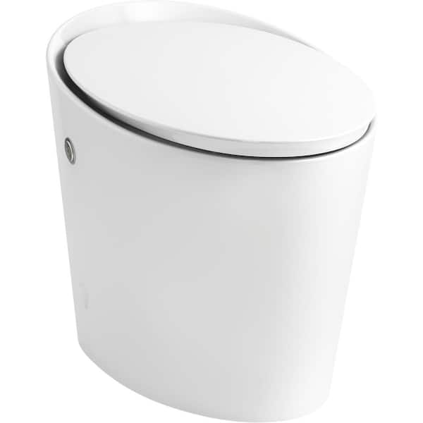 KOHLER Avoir Comfort Height Tankless 1-piece 1.28 GPF Single Flush Elongated Chair Height Toilet in White, Seat Included
