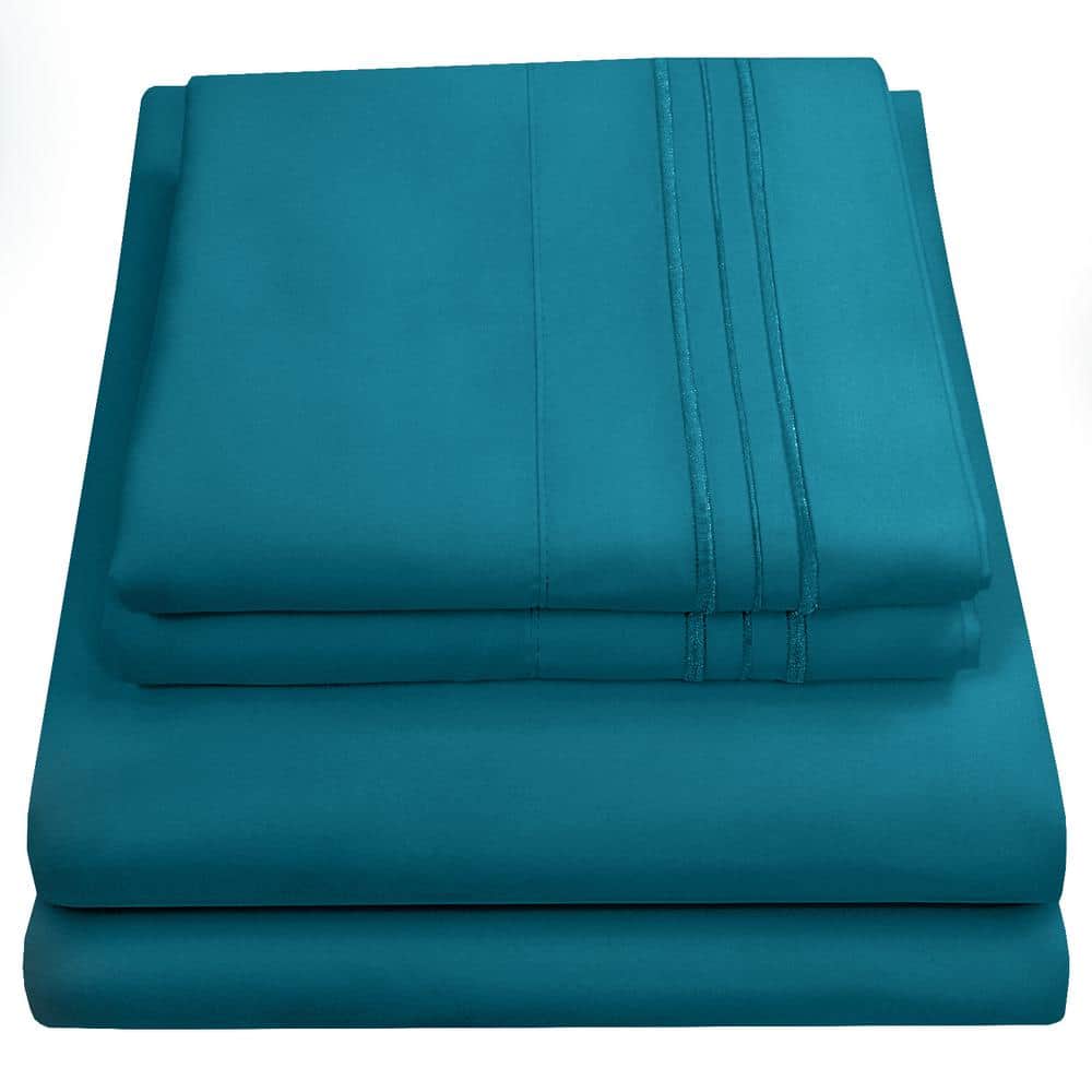 Teal Deep Pocket Queen Microfiber Sheet Set